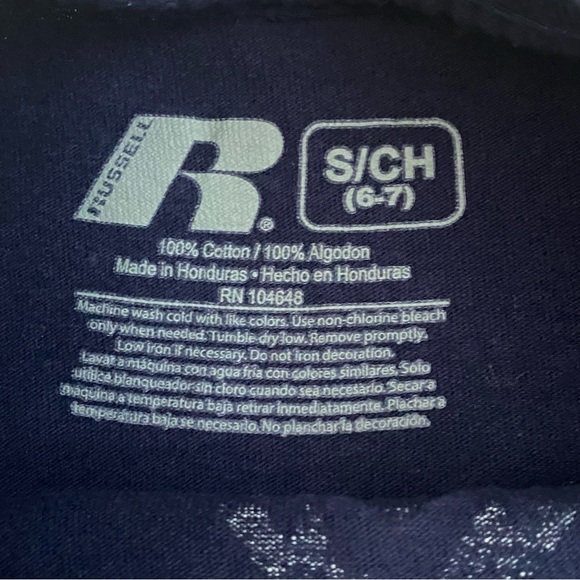 UNCW‎ Wilmington Seahawks Youth Small 6-7 NCAA University T-Shirt Navy Logo UNC - Picture 5 of 8